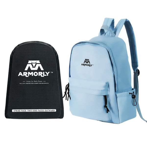 Youth Backpack Blue + Level IIIA Bulletproof Insert Combo